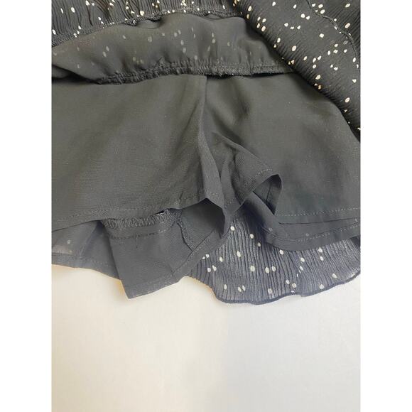 Zara Black and Silver Layered Ruffled Skort Women's Size Small NWT - Picture 9 of 10